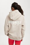 Plush Premium Graphic Hoodie, SESAME MARLE/WELLNESS CLUB WHITE - alternate image 3