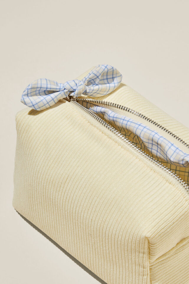 Cottage Cos Case, PANNA COTTA CORD/ YELLOW BLUE GINGHAM