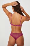 We Just Mesh Contrast Bralette, RASPBERRY ORCHID