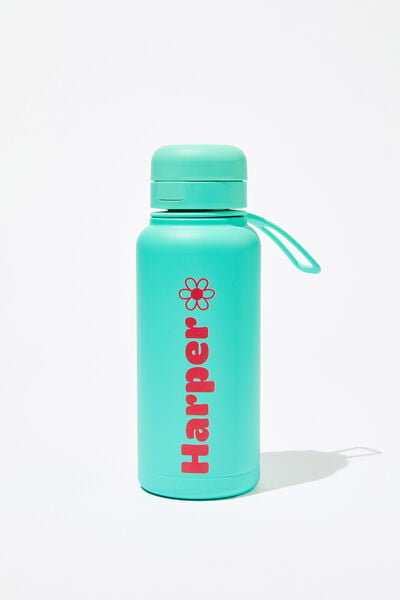 Grab And Go Drink Bottle 1L Personalised, ICE GREEN