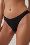 Refined High Side Brazilian Bikini Bottom, BLACK - alternate image 2