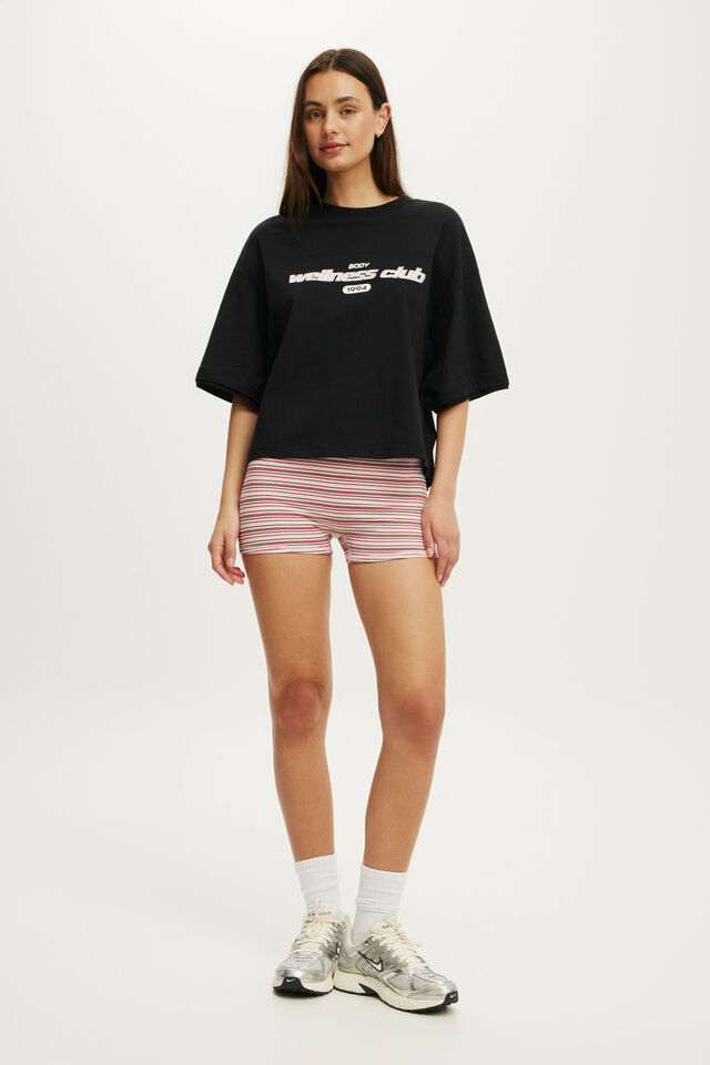 Active Double Layered Tee, BLACK/ATHLETICA