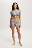 Organic Cotton Branded Rib Bikini Brief, ADRIFT BLUE - alternate image 1