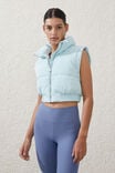 The Mother Puffer Panelled Crop Vest, STARLIGHT CLOUD - alternate image 1