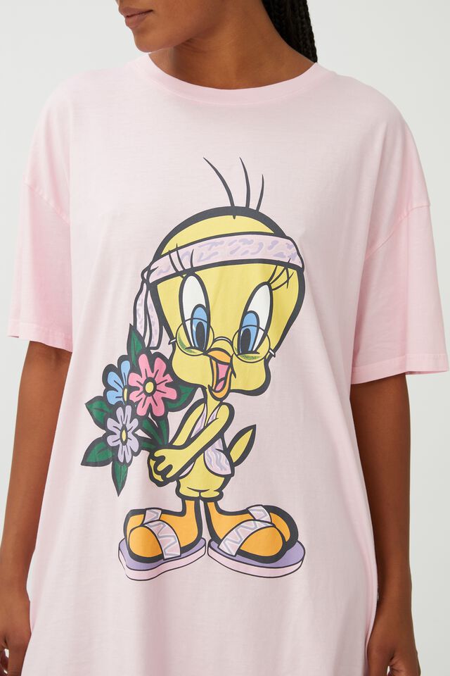 Camiseta - 90S T-Shirt Nightie, LCN WB/TWEETY HIPPY BIRD