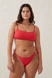 Fixed Tie Side Brazilian Bikini Bottom, LOBSTER RED - alternate image 4