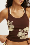 The Resort Rib Graphic Tank, HIBISCUS TOFFEE BEAN - example image 2