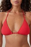 Slider Triangle Bikini Top, LOBSTER RED CRINKLE - alternate image 2