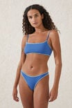 Straight Neck Crop Bikini Top, SPRING BLUE/BLANKET STITCH - alternate image 1