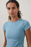 Ultra Soft Fitted Tshirt, STONE BLUE - alternate image 2