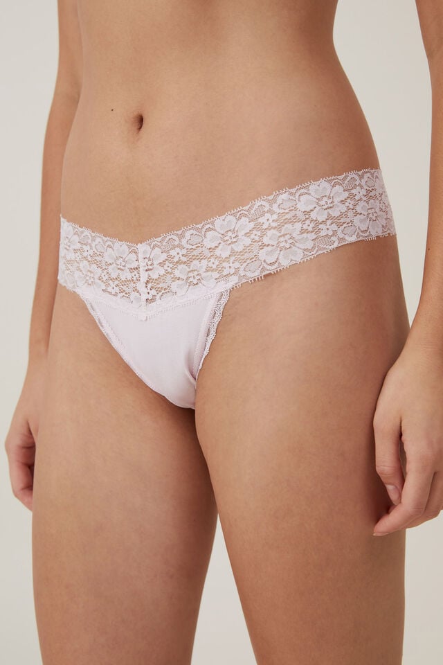 Everyday Lace Comfy G String, SOFT ROSE