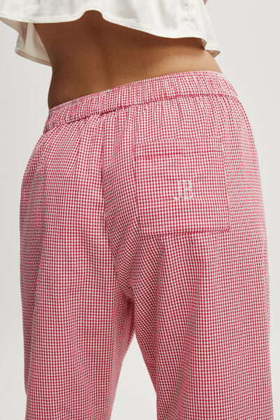 Personalised Boyfriend Boxer Pant, MICRO RED GINGHAM