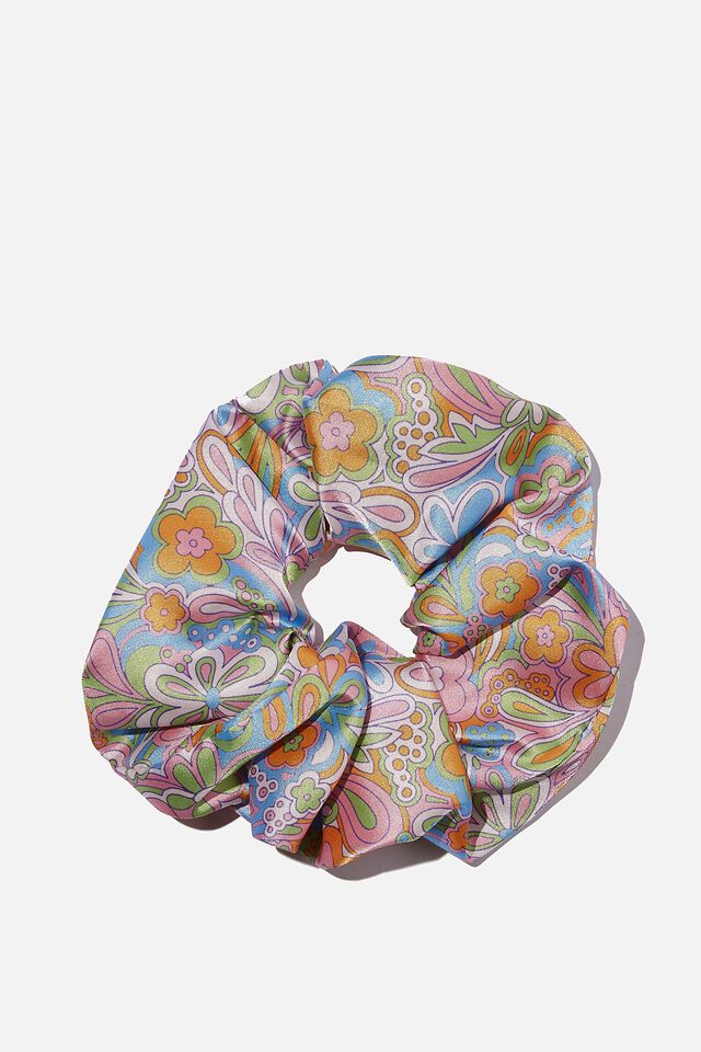 Super Sized Scrunchie, LAYERED PSYCHEDELIC FLORAL