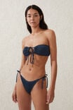 Keyhole Bandeau Bikini Top, TIDAL NAVY/BLACK CRINKLE - alternate image 5