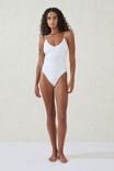 Smoothing Thin Strap Cheeky One Piece, WHITE - alternate image 4