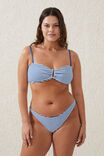U Front Bandeau Bikini Top, SPRING BLUE CRINKLE STRIPE - alternate image 5