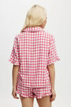 Flannel Short Sleeve Shirt And Short Personalised, ROBBIN CHECK/CHERRY POP - alternate image 3