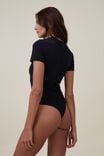Soft Lounge Short Sleeve Bodysuit, BLACK - alternate image 3