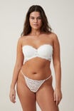 Butterfly Lace Tanga G String Brief, CREAM - alternate image 4