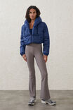 The Mother Puffer Wrap Cropped Jacket, NAVY PEONY - alternate image 4