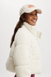 Jaqueta - The Mother Puffer Cropped Sherpa Jacket, COCONUT MILK - vista alternativa 2