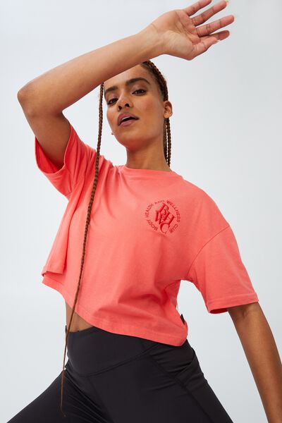 Relaxed Active Recycled Graphic T-Shirt, CORAL BURST/BHWC