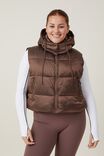 The Recycled Mother Hooded Puffer Vest 2.0, DEEP TAUPE - alternate image 4