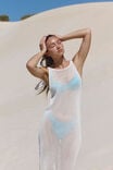 Fringed Beach Maxi Dress, WHITE - alternate image 1