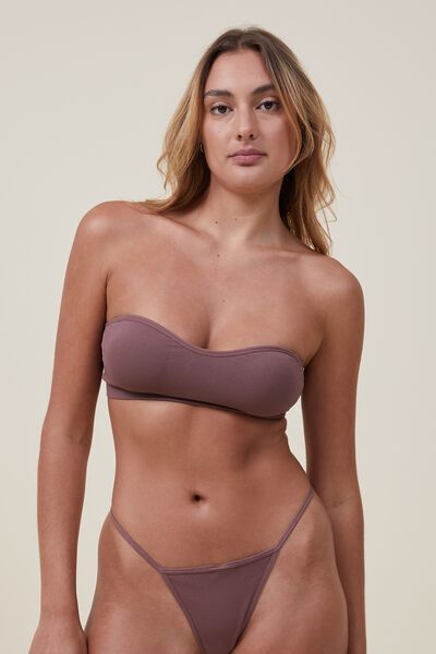 Seamless Sweetheart Padded Bandeau, (R) ROSE TAUPE