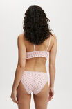 Organic Cotton Lace Bikini Brief, ROSE DITSY RED POINTELLE - alternate image 3