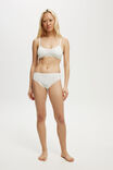 Organic Cotton Pointelle Bralette, SANNI DITSY MULTI/CREAM - alternate image 4