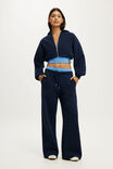 Plush Micro Cropped Zip Through, PREP SPORT NAVY - example image 4