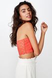 Rib & Lace Bandeau, SPICY RED - alternate image 1