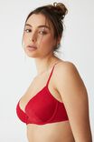 Ultimate Comfort Lace T-Shirt Bra, LUCKY RED