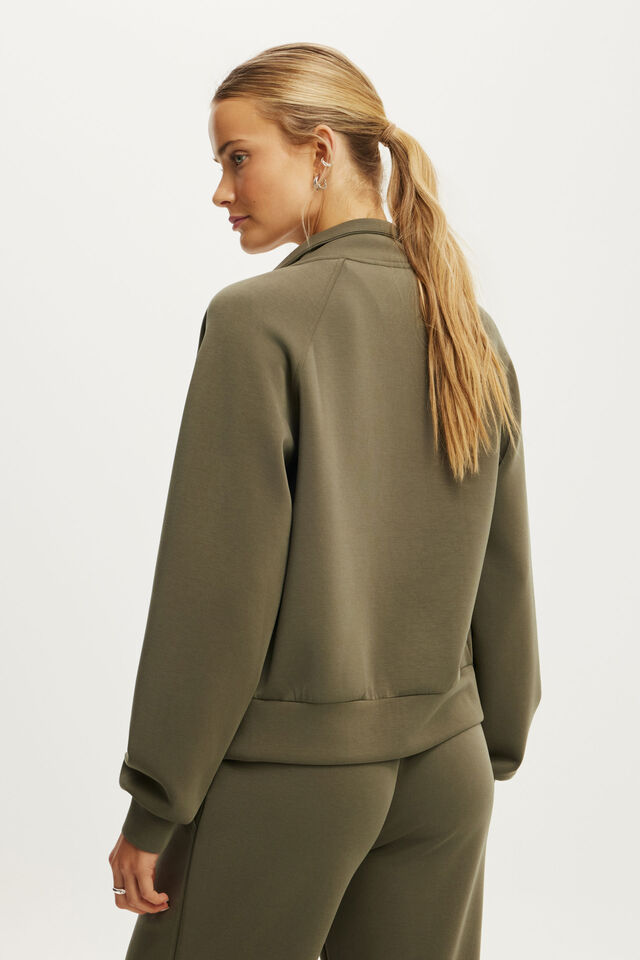 Ultimate Soft Funnel Neck Jacket, CUTEILITY GREEN