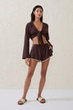 Relaxed Pocket Beach Short, WILLOW BROWN/BLANKET STITCH - alternate image 1