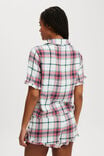 Flannel Short Sleeve Shirt And Short Personalised, TONI CHECK/NAVY/GREEN/RED - alternate image 3