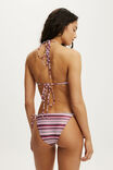 Scoop Neck Halter Bikini Top, BOHO STRIPES PINK SHIMMER - example image 3