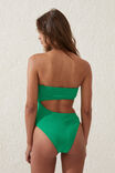Strapless Cut Out One Piece Brazilian, CACTUS GREEN TERRY - alternate image 3