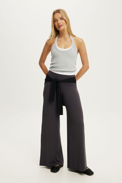 Balance Ultra Wide Leg Pant, GRAPHITE