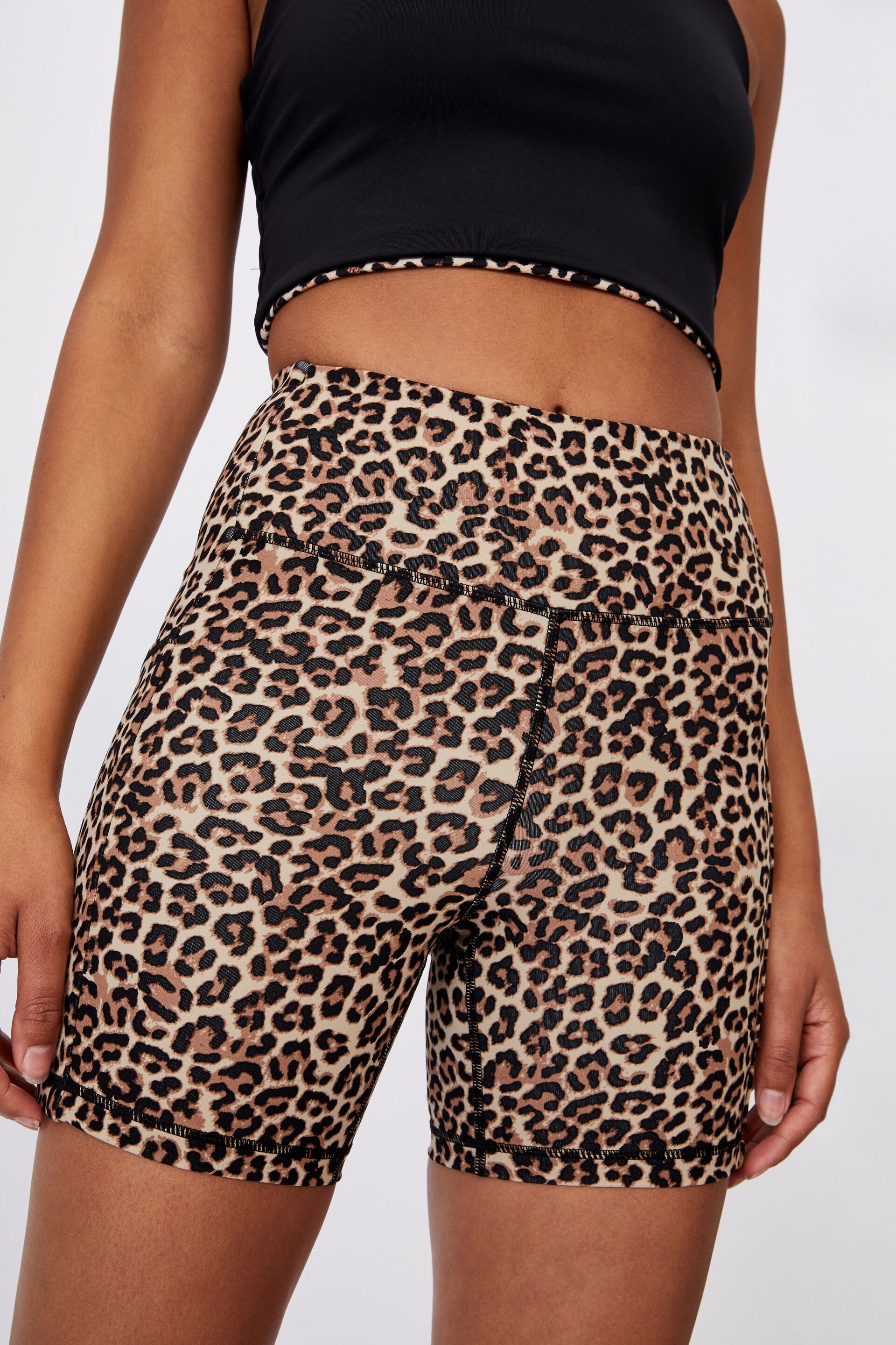 leopard print bike shorts cotton on