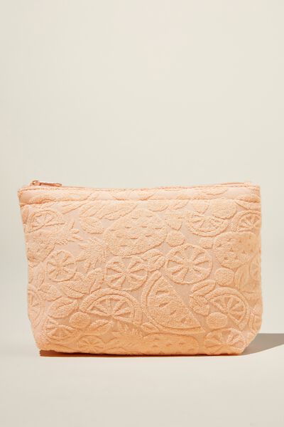 Jacquard Cosmetic Case, APRICOT ICE