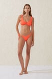 U Front Scoop Bikini Top, VIBRANT ORANGE CRINKLE - alternate image 4