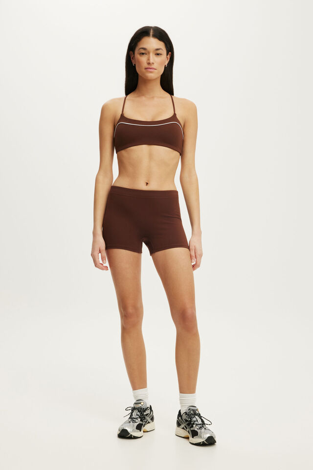 Ultra Soft Noughties Shortie Short, CHESTNUT