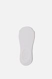 Mesh Grip Invisible Sock, WHITE