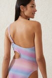 One Shoulder Cut Out One Piece Cheeky, SIERRA OMBRE SUNSET METALLIC - alternate image 2