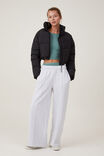 The Mother Puffer Cropped Jacket, BLACK - alternate image 4