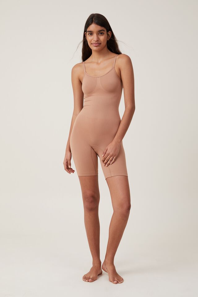 Seamless Shapewear Bodysuit Short Beige by Cotton On Body Online
