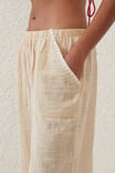 Relaxed Pocket Beach Pant, NATURAL/WHITE BLANKET STITCH - alternate image 4