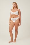 Butterfly Lace Thong Brief, CREAM - alternate image 1